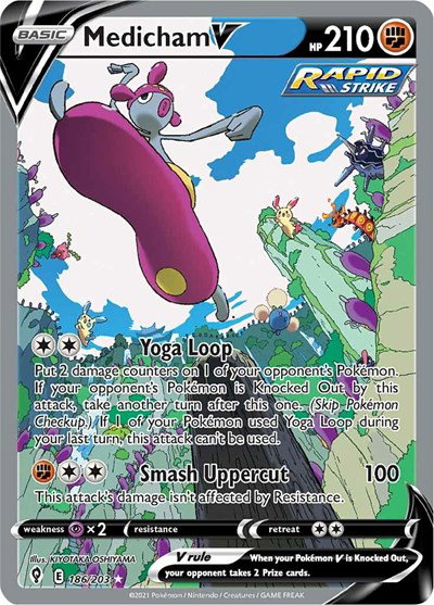 Medicham V (Alternate Full Art) 186/203 — Evolving Skies