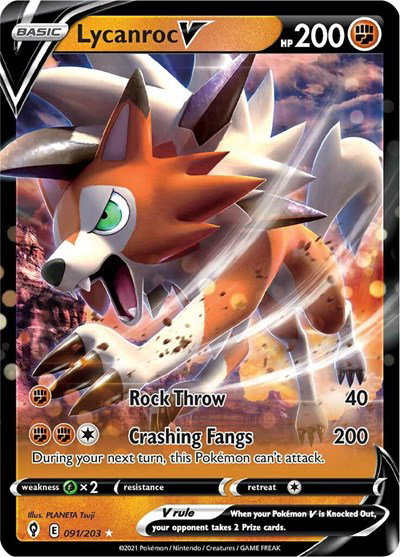 Lycanroc V 091/203 — Evolving Skies