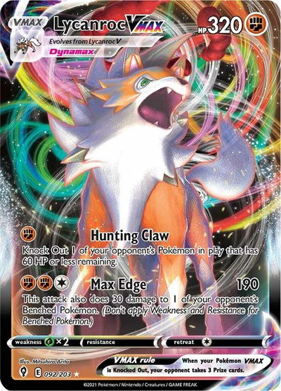 Lycanroc VMAX 092/203 — Evolving Skies