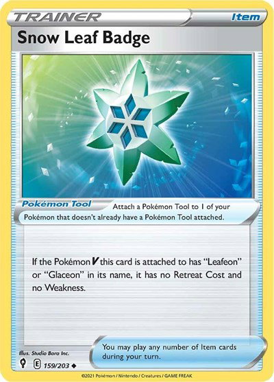 Snow Leaf Badge 159/203 — Evolving Skies