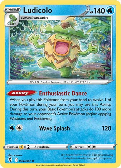 Ludicolo 034/203 — Evolving Skies