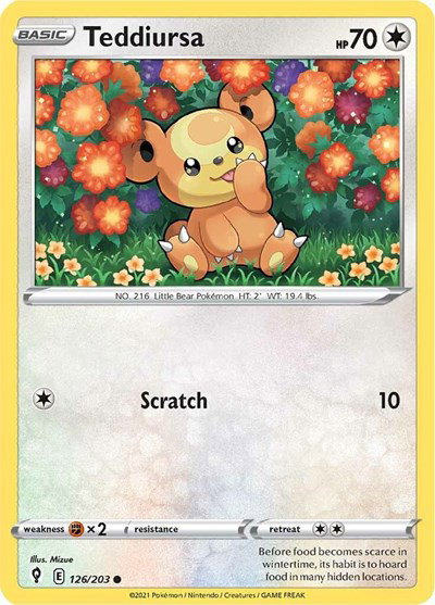 Teddiursa 126/203 — Evolving Skies
