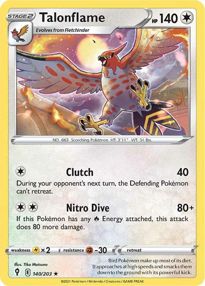 Talonflame 140/203 — Evolving Skies