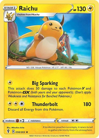 Raichu 050/203 — Evolving Skies