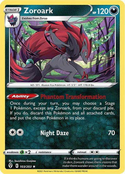 Zoroark 103/203 — Evolving Skies