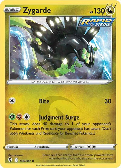Zygarde 118/203 — Evolving Skies
