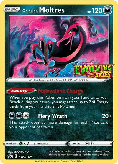 Galarian Moltres (Prerelease) SWSH125 — Sword & Shield Promo