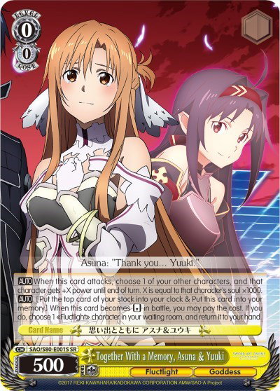 Sword Art Online -Alicization- Vol.2 - Weiss Schwarz Card List and