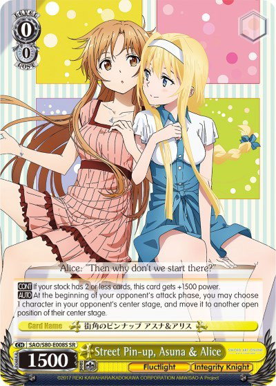 Sword Art Online -Alicization- Vol.2 - Weiss Schwarz Card List and