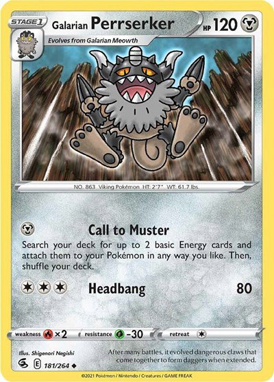 Galarian Perrserker 181/264 — Fusion Strike