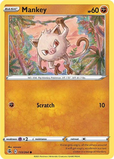 Mankey 133/264 — Fusion Strike