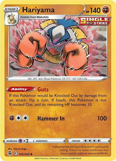 Hariyama 143/264 — Fusion Strike