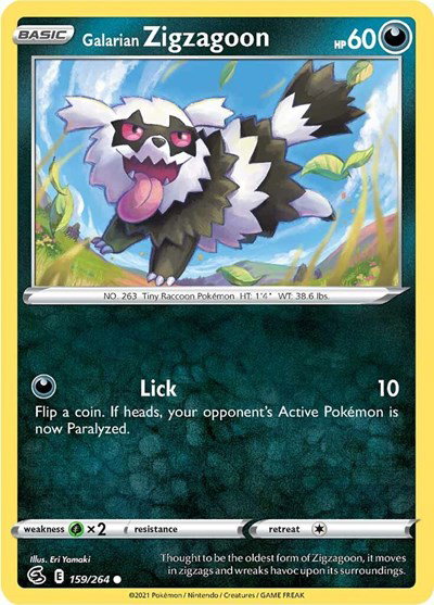 Galarian Zigzagoon 159/264 — Fusion Strike