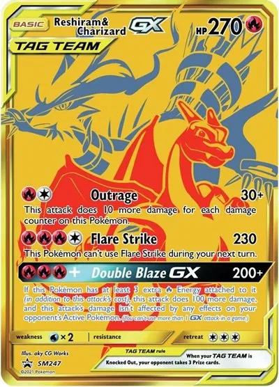 Reshiram und Charizard GX SM247