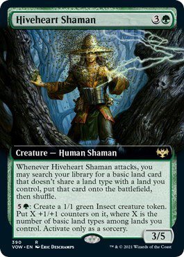 Hiveheart Shaman (Extended Art) - 390 - Innistrad: Crimson Vow Magic: The  Gathering - Collectr