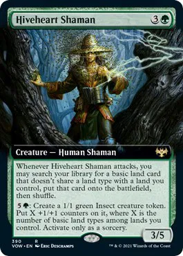 Hiveheart Shaman (Extended Art) - 390 - Innistrad: Crimson Vow Magic: The Gathering - Collectr Hiveheart Shaman (Extended Art) - 390 - Innistrad: Crimson Vow Magic: The Gathering - Collectr