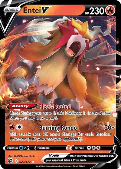 Entei V - 022/172 - Brilliant Stars Pokemon - Collectr