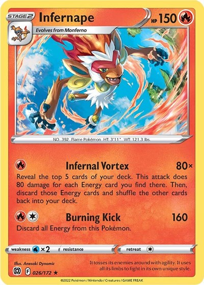 Infernape 026/172 — Brilliant Stars
