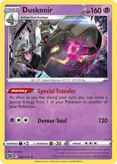 Dusknoir 062/172 — Brilliant Stars