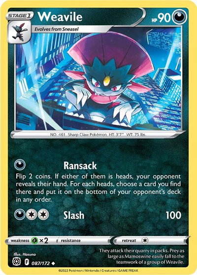 Weavile 087/172 — Brilliant Stars