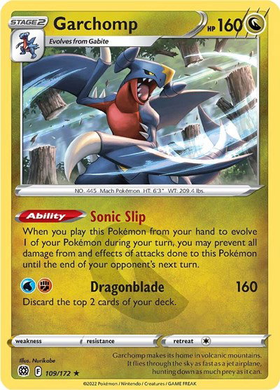 Garchomp 109/172 — Brilliant Stars