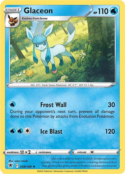 Glaceon 038/189 — Astral Radiance