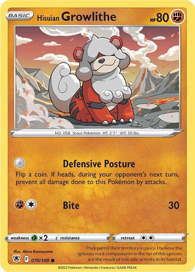 Hisuian Growlithe 070/189 — Astral Radiance