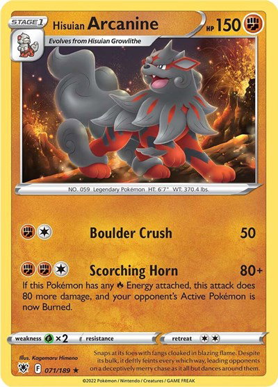 Hisuian Arcanine 071/189 — Astral Radiance