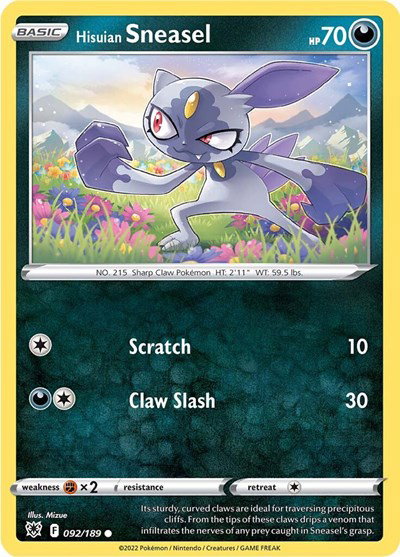 Hisuian Sneasel 092/189 — Astral Radiance