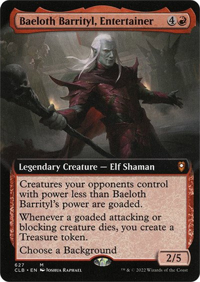 Baeloth Barrityl, Entertainer (Extended Art) - 627 - Commander Legends ...