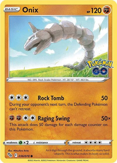 Onix 036/078 — Pokemon Go