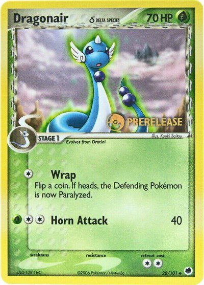 Dragonair (Delta Species) (Prerelease) 28/101 — EX Dragon Frontiers
