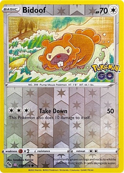 Bidoof (Peelable Ditto) 059/078 — Pokemon Go