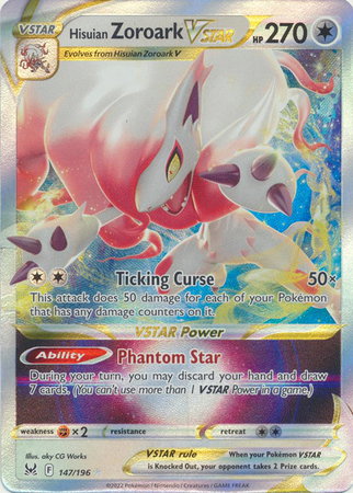Hisuian Zoroark VSTAR 147/196 — Lost Origin