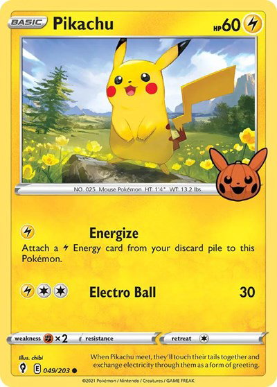 Pikachu 049/203 — Trick or Trade BOOster Bundle