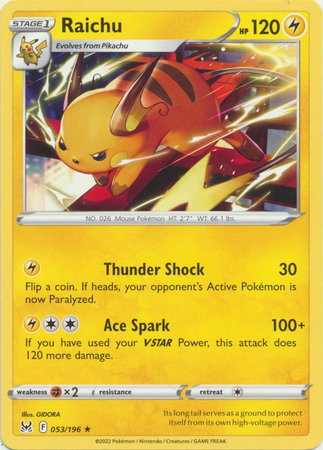 Raichu 053/196 — Lost Origin