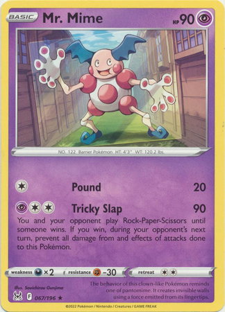 Mr. Mime 067/196 — Lost Origin