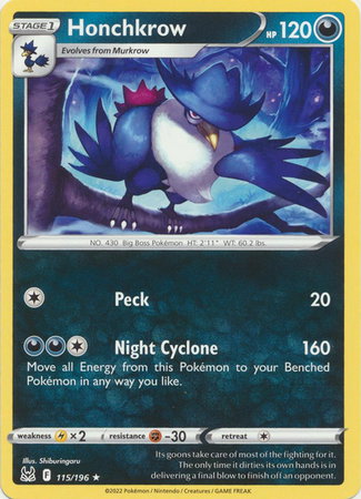 Honchkrow 115/196 — Lost Origin