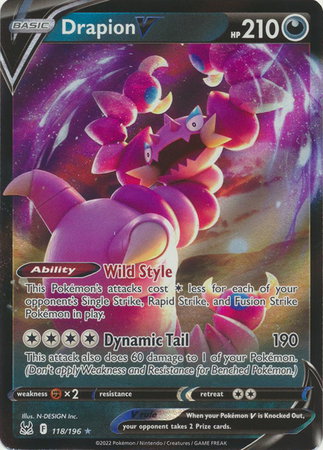Drapion V 118/196 — Lost Origin