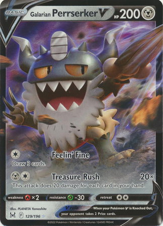 Galarian Perrserker V 129/196 — Lost Origin