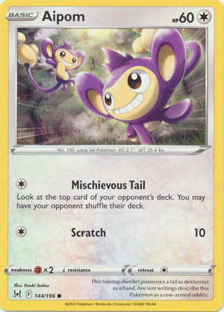 Aipom 144/196 — Lost Origin