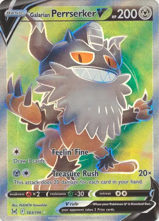 Galarian Perrserker V (Full Art) - 183/196 - Lost Origin Pokemon - Collectr Galarian Perrserker V (Full Art) - 183/196 - Lost Origin Pokemon - Collectr