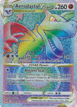 Aerodactyl VSTAR (Secret) - 199/196 - Lost Origin Pokemon - Collectr Aerodactyl VSTAR (Secret) - 199/196 - Lost Origin Pokemon - Collectr