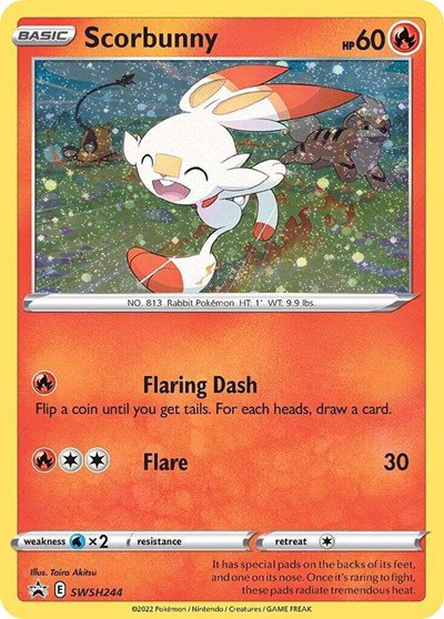 Scorbunny (Cosmos Holo) SWSH244 — Sword & Shield Promo