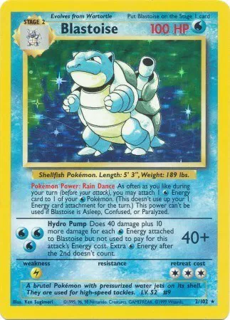 can you still buy base set pokemon cards Basic BLISTER Booster Pack 11 Cards, BLASTOISE Pack Cover Wizards of the Coast Shuffle your deck afterward. The Ultimate Pokemon Base Set
