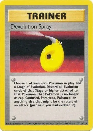 Pokemon Base Set (Unlimited) Devolution Spray 72