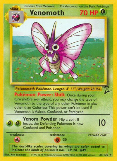 Venomoth 31 — Base Set 2