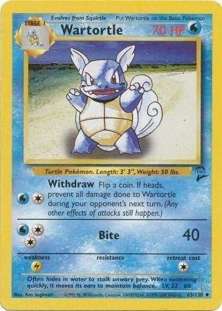 Wartortle 63 — Base Set 2