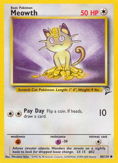 Meowth 80 — Base Set 2