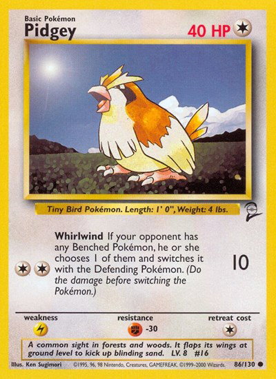 Pidgey 86 — Base Set 2